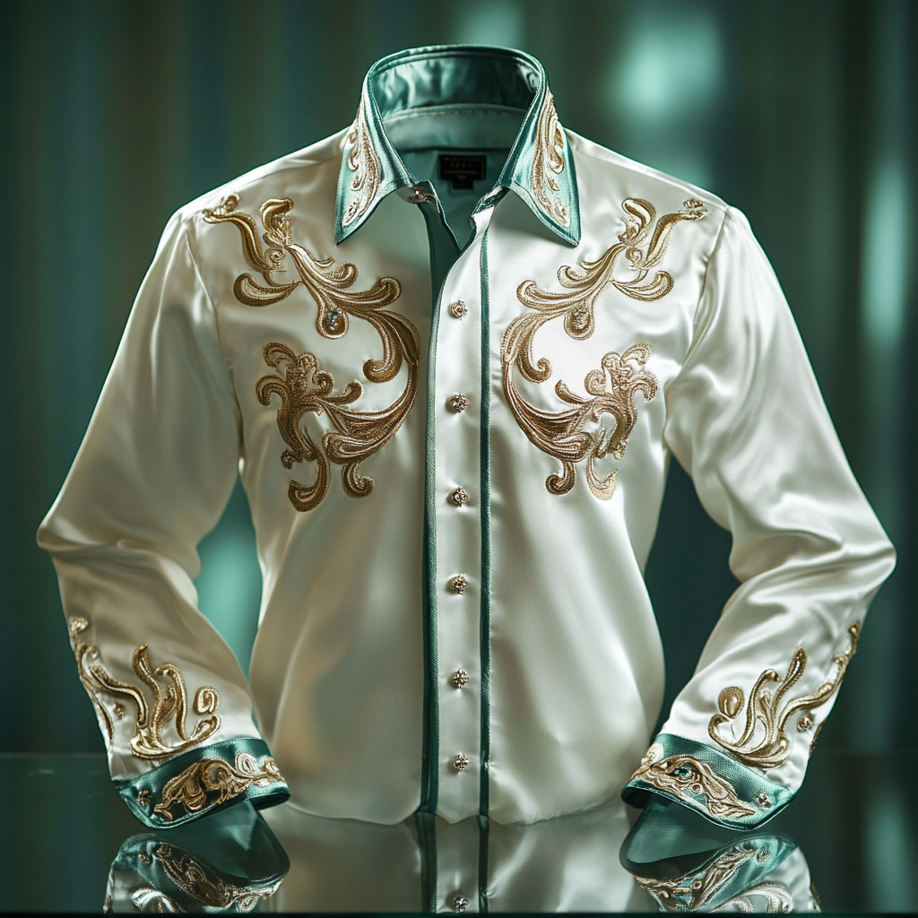 Vip business casual luxury silk versatile men's fashion suit long-sleeved shirt