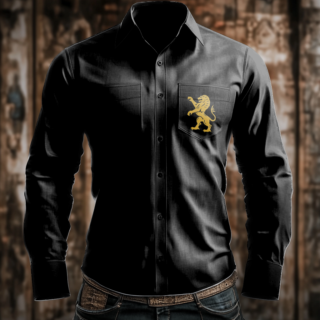 Western Styles Aztec Long Sleeve Shirt High Elasticity 