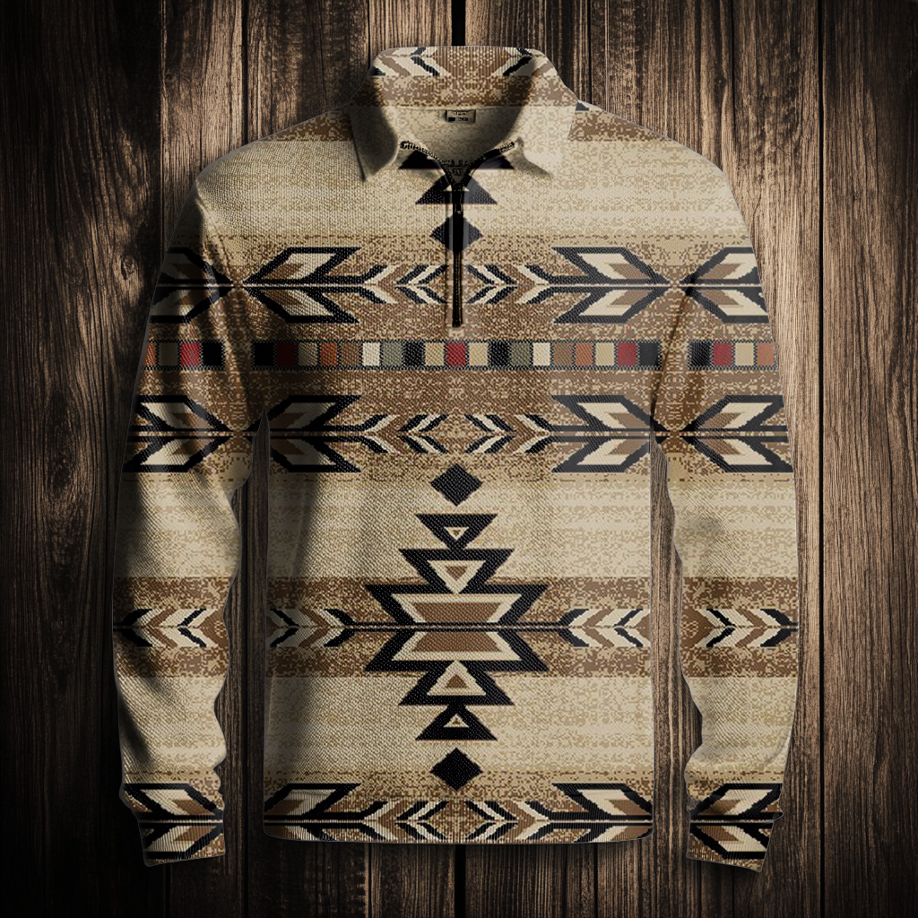 Western Half zip Sweater Sweatshirt Men‘s Fashion 