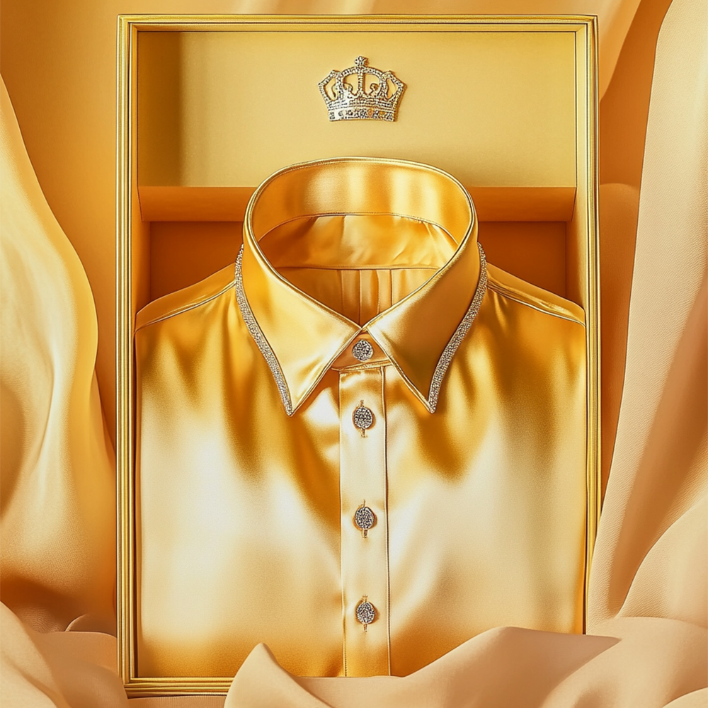 Men's Silk Luxury Satin Business Shirt