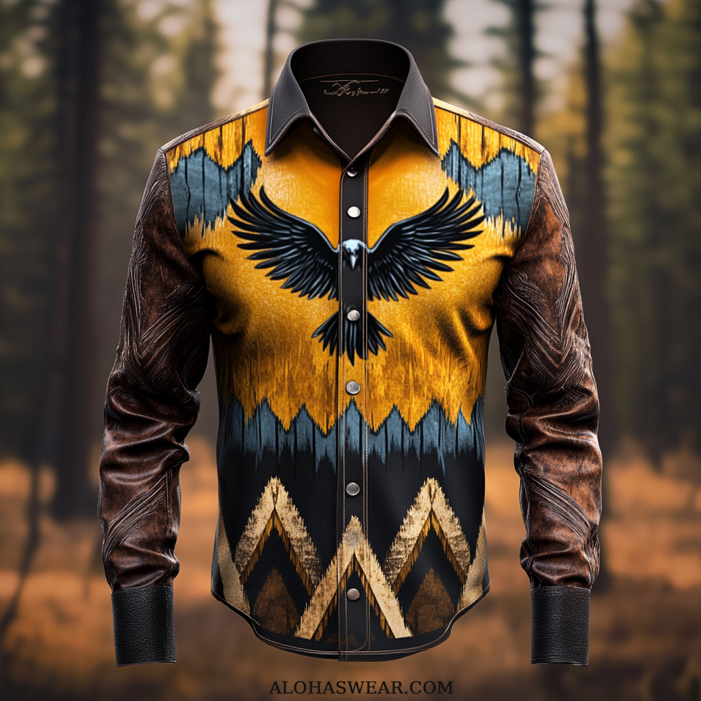 Western Style Men's Shirt Fashion High quality
