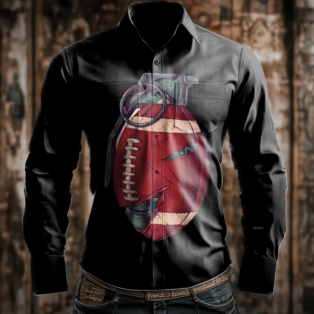 Western Styles Aztec Long Sleeve Shirt High Elasticity 