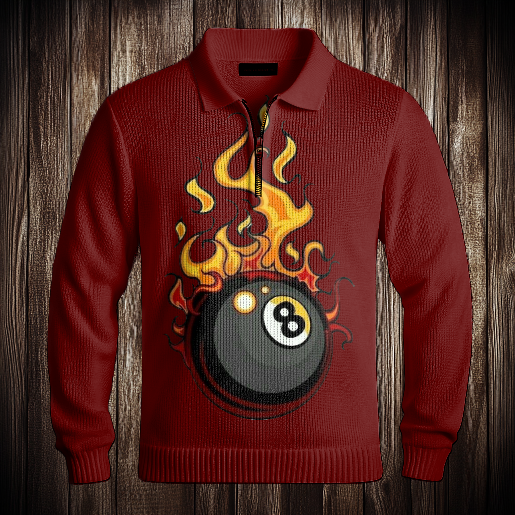 Western Half zip Sweater Sweatshirt Men‘s Fashion 