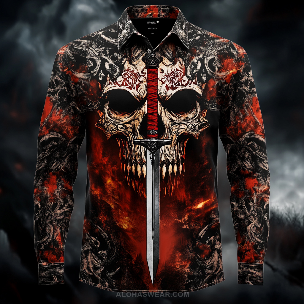 Men's Viking Satin Business Shirt