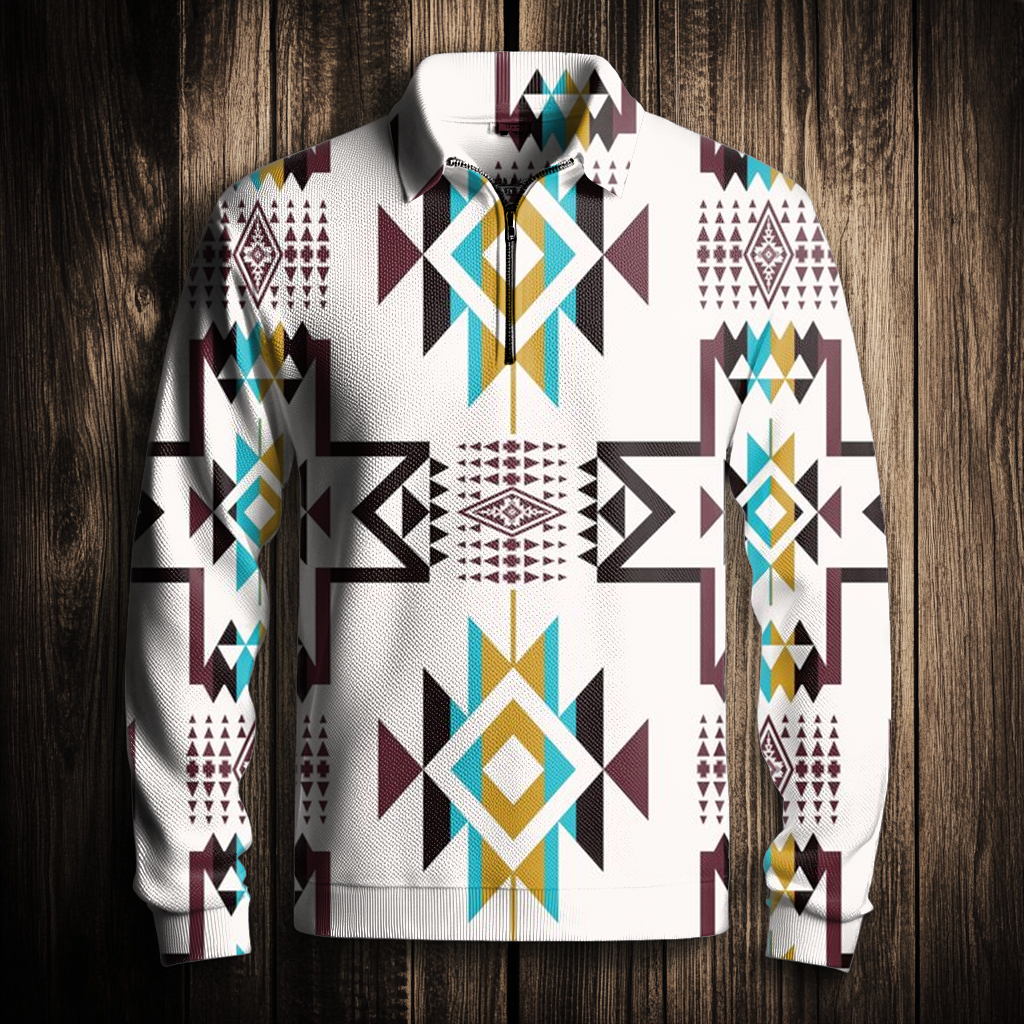 Western Half zip Sweater Sweatshirt Men‘s Fashion 