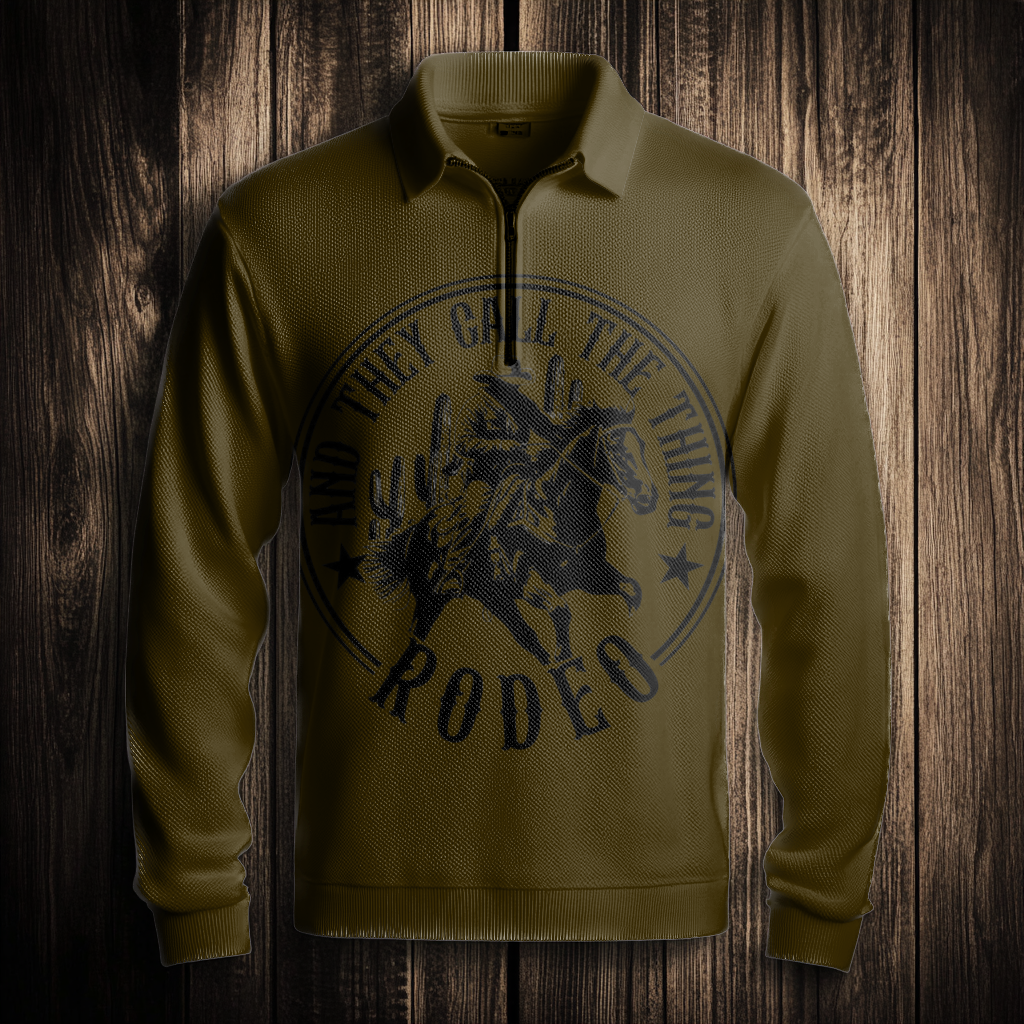 Western Half zip Sweater Sweatshirt Men‘s Fashion 