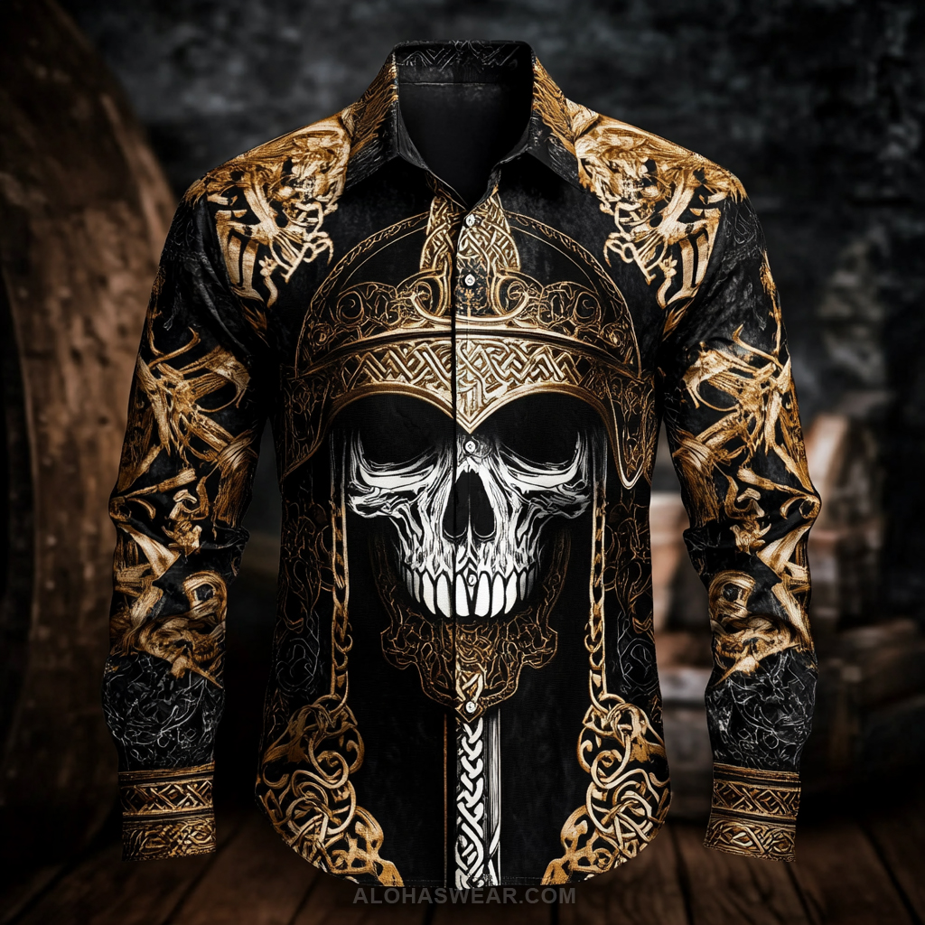 Men's Viking Satin Business Shirt