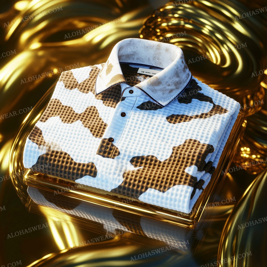 2025 Luxury Waffle Men's Fashion High-end Polo Shirt