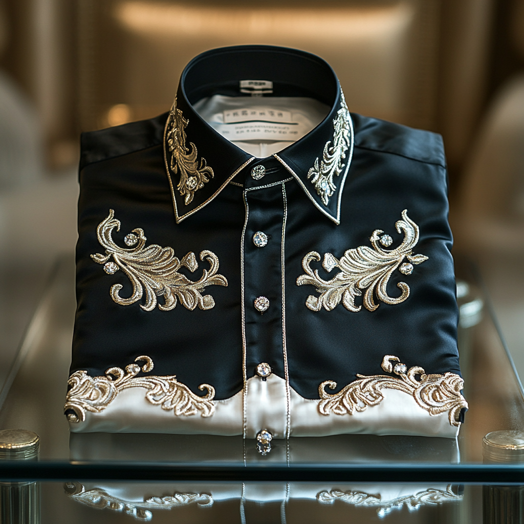 Vip business casual luxury silk versatile men's fashion suit long-sleeved shirt