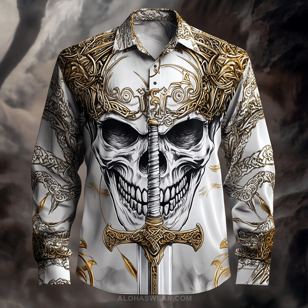 Men's Viking Satin Business Shirt