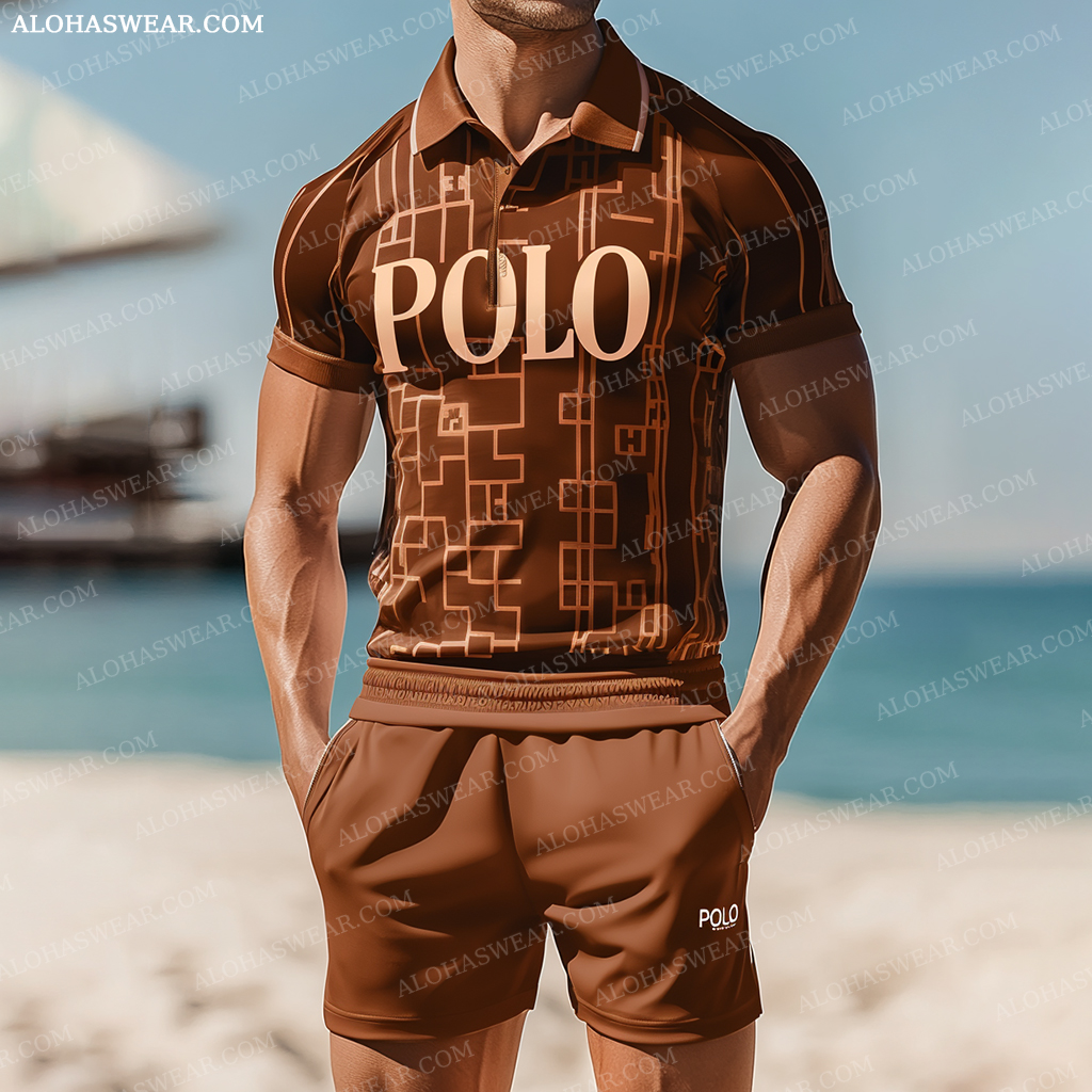 Polo Shirt Set short sleeve high quality high elasticity