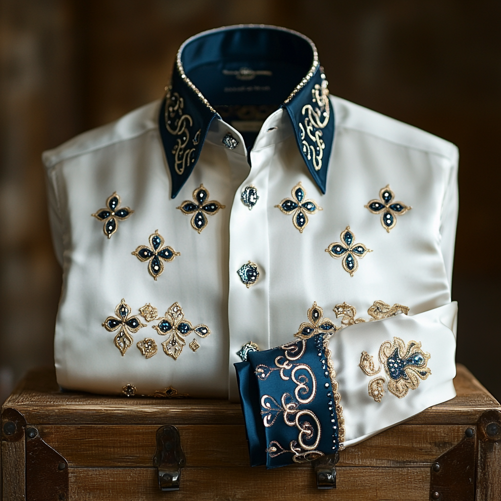 Vip business casual luxury silk versatile men's fashion suit long-sleeved shirt