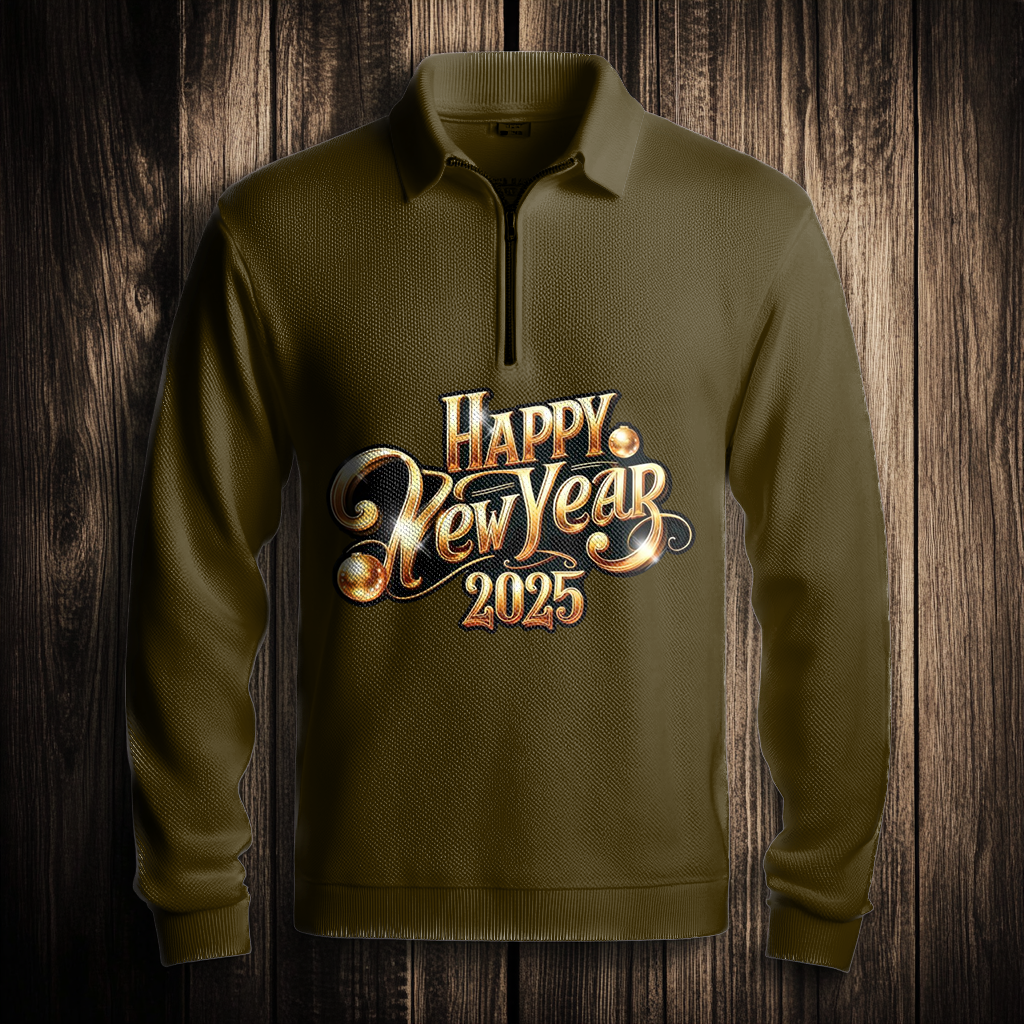 Western Half zip Sweater Sweatshirt Men‘s Fashion 