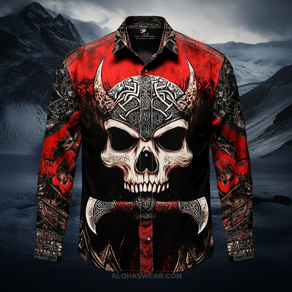 Men's Viking Satin Business Shirt