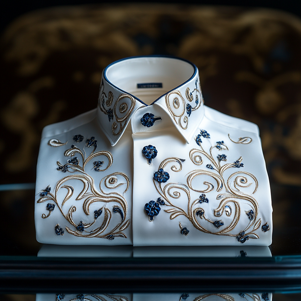 Vip business casual luxury versatile men's fashion suit long-sleeved shirt