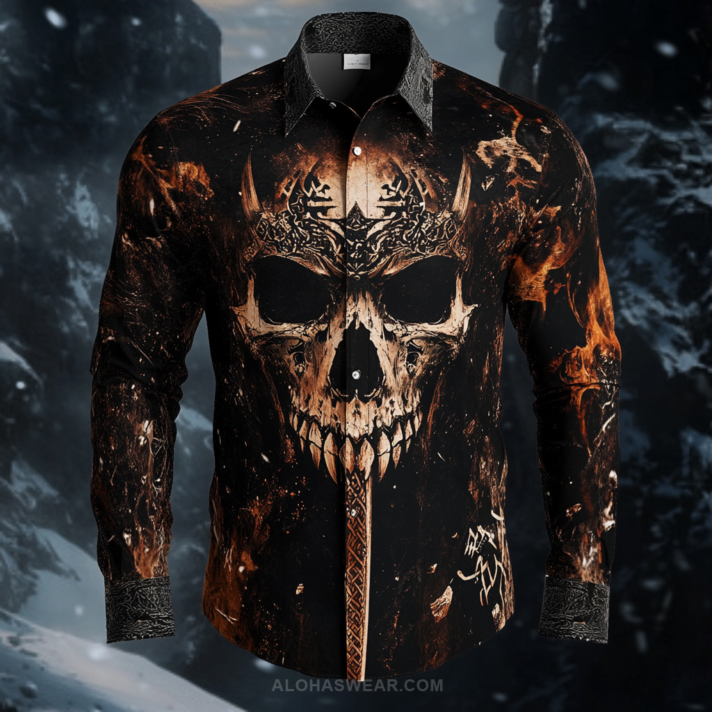 Men's Viking Satin Business Shirt