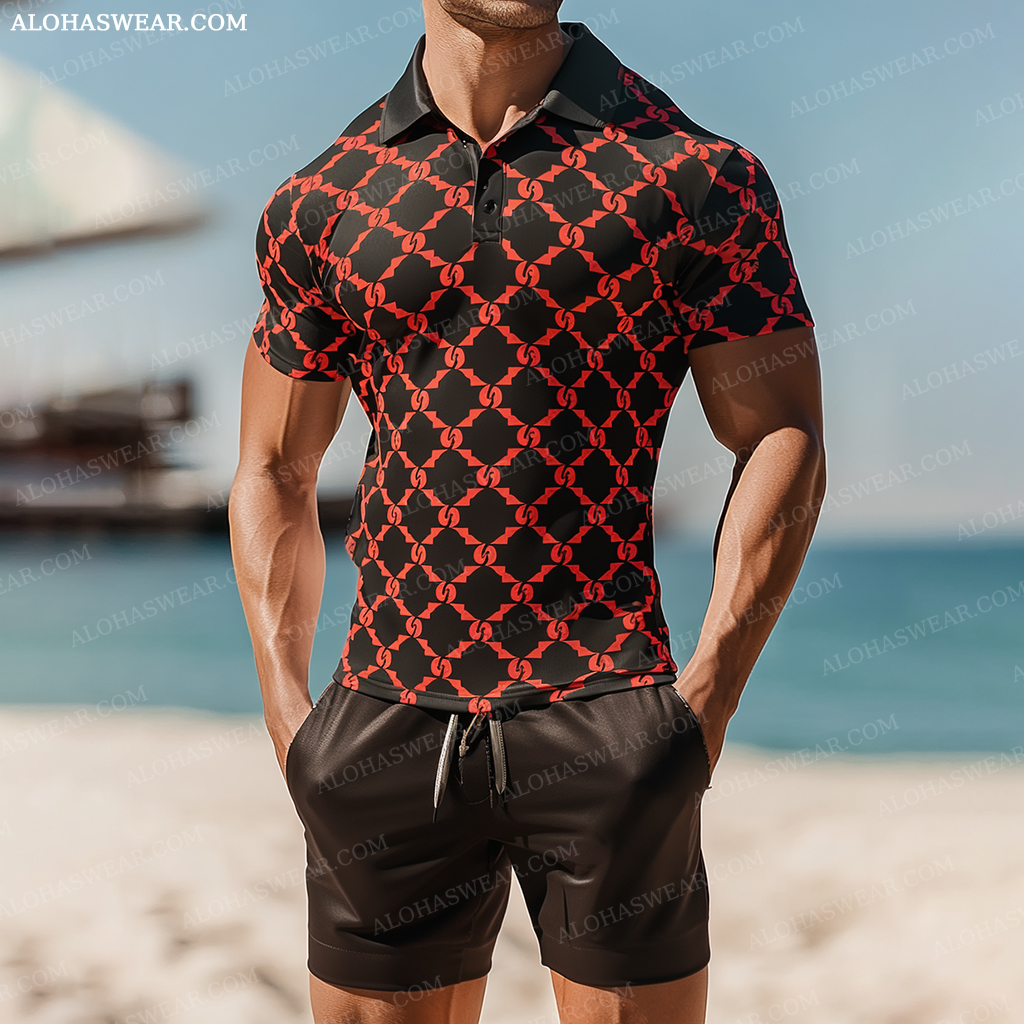 Polo Shirt Set short sleeve high quality high elasticity