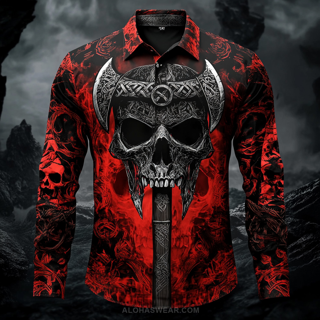 Men's Viking Satin Business Shirt