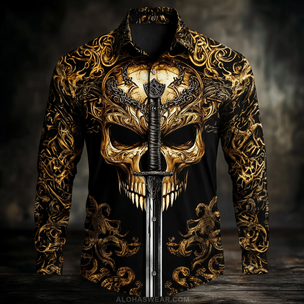 Men's Viking Satin Business Shirt