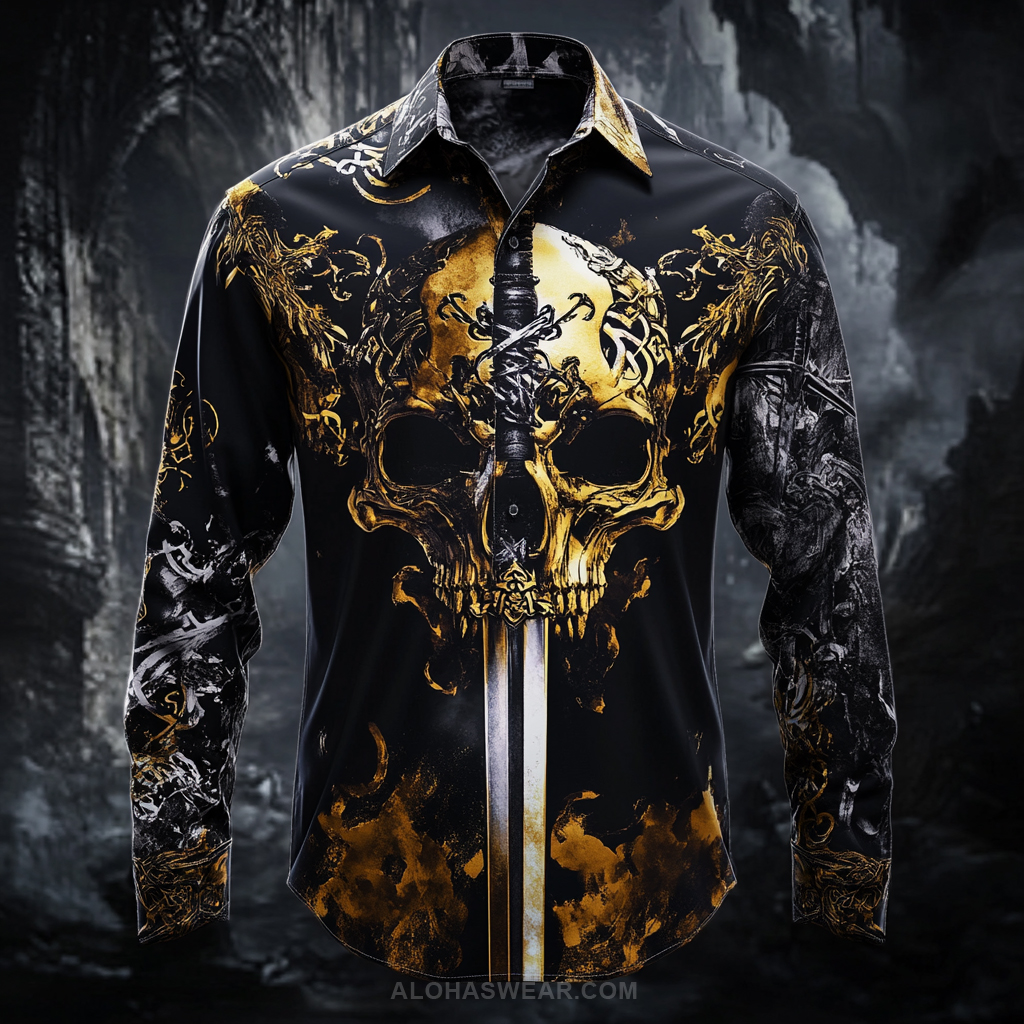 Men's Viking Satin Business Shirt