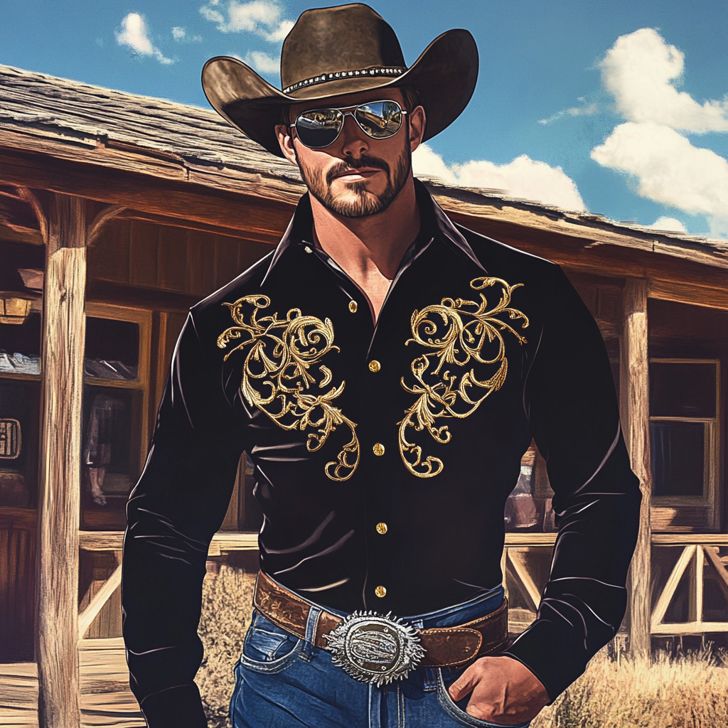 Western Velvet men's shirt warm Fashion quality Shirt