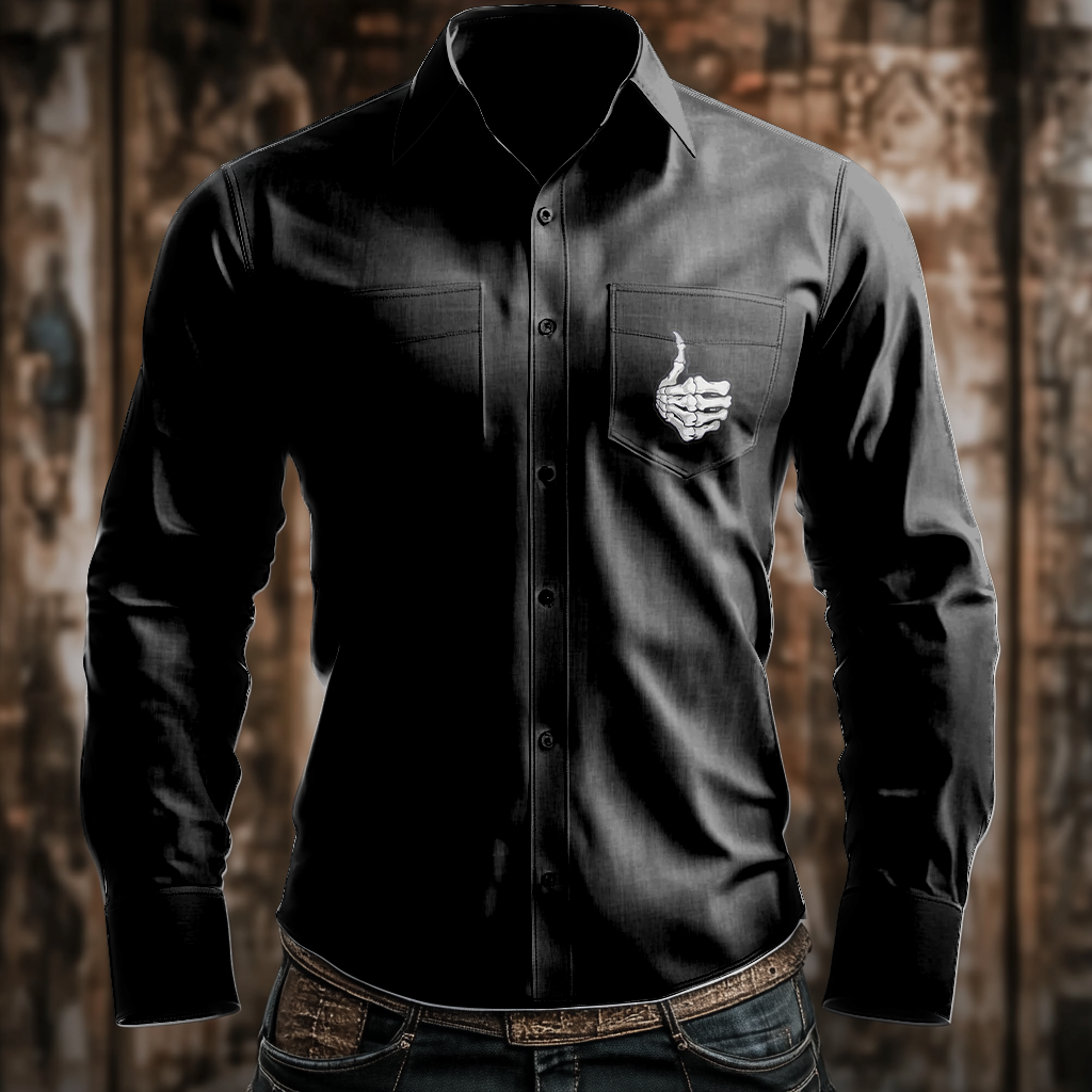 Western Styles Aztec Long Sleeve Shirt High Elasticity 