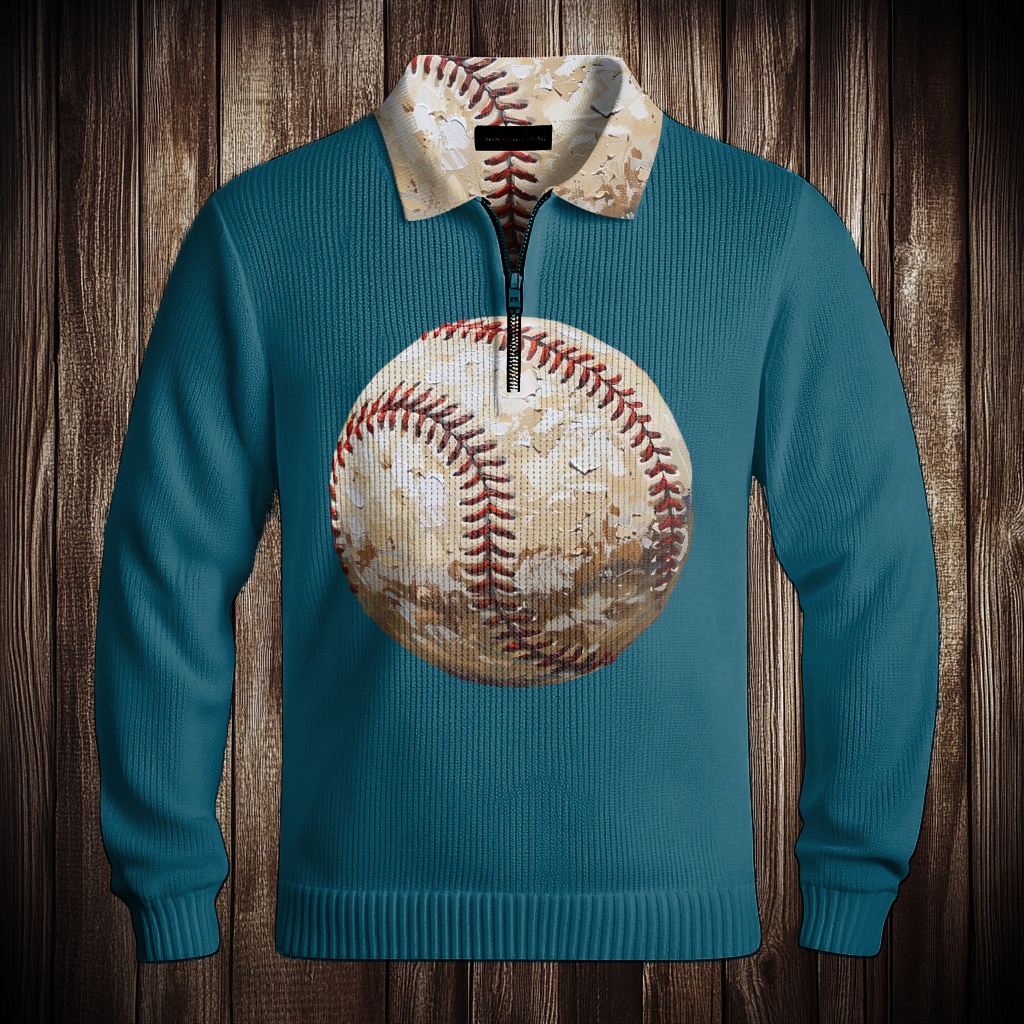 Western Half zip Sweater Sweatshirt Men‘s Fashion 