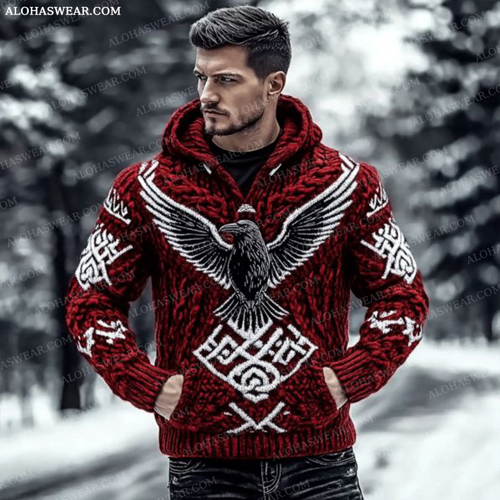 Western Viking Sweater Sweatshirt Men‘s Fashion 