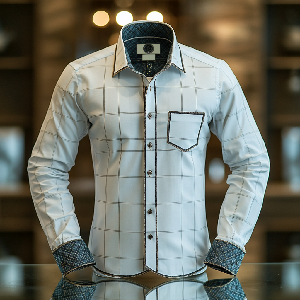 Vip business casual luxury silk versatile men's fashion suit long-sleeved shirt