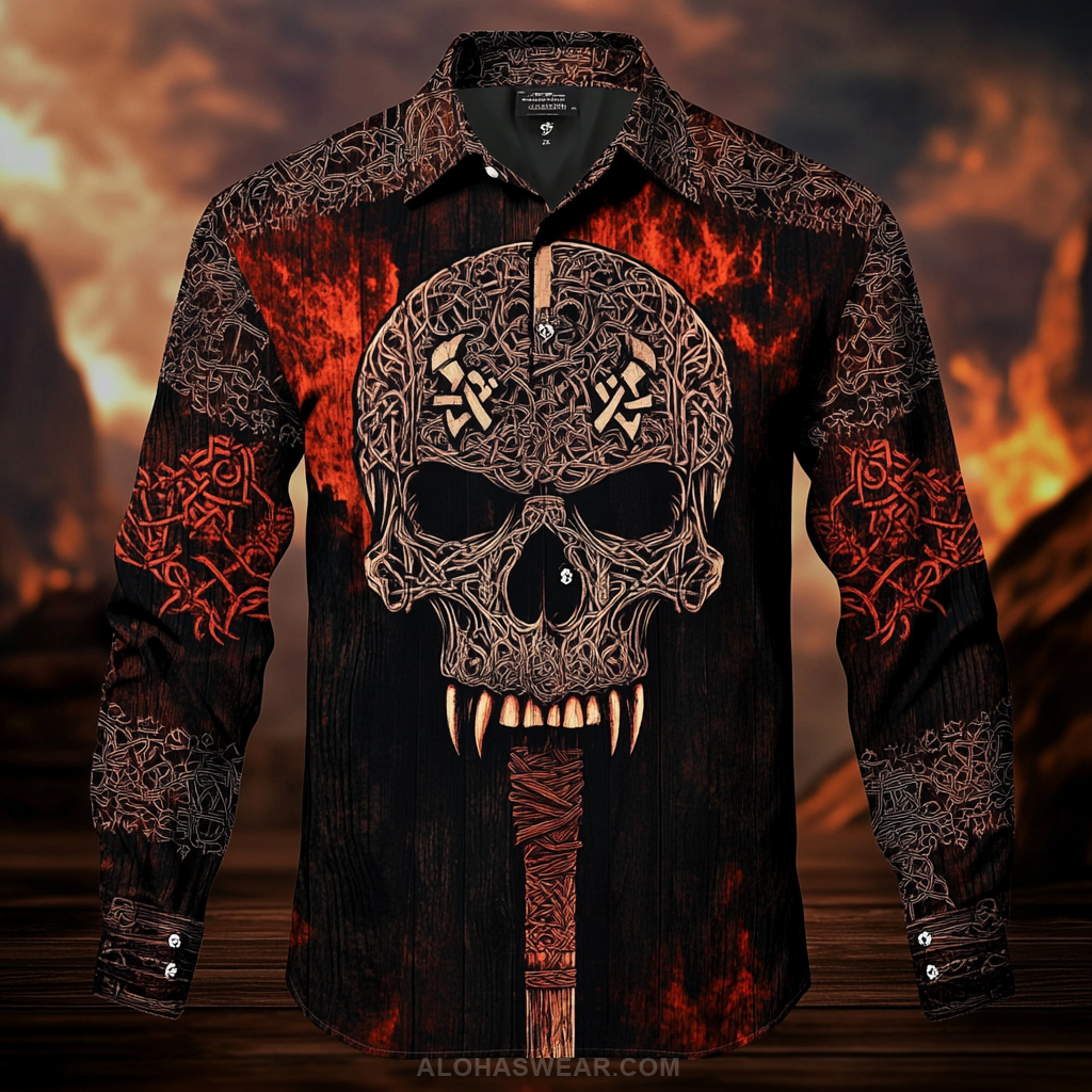 Men's Viking Satin Business Shirt