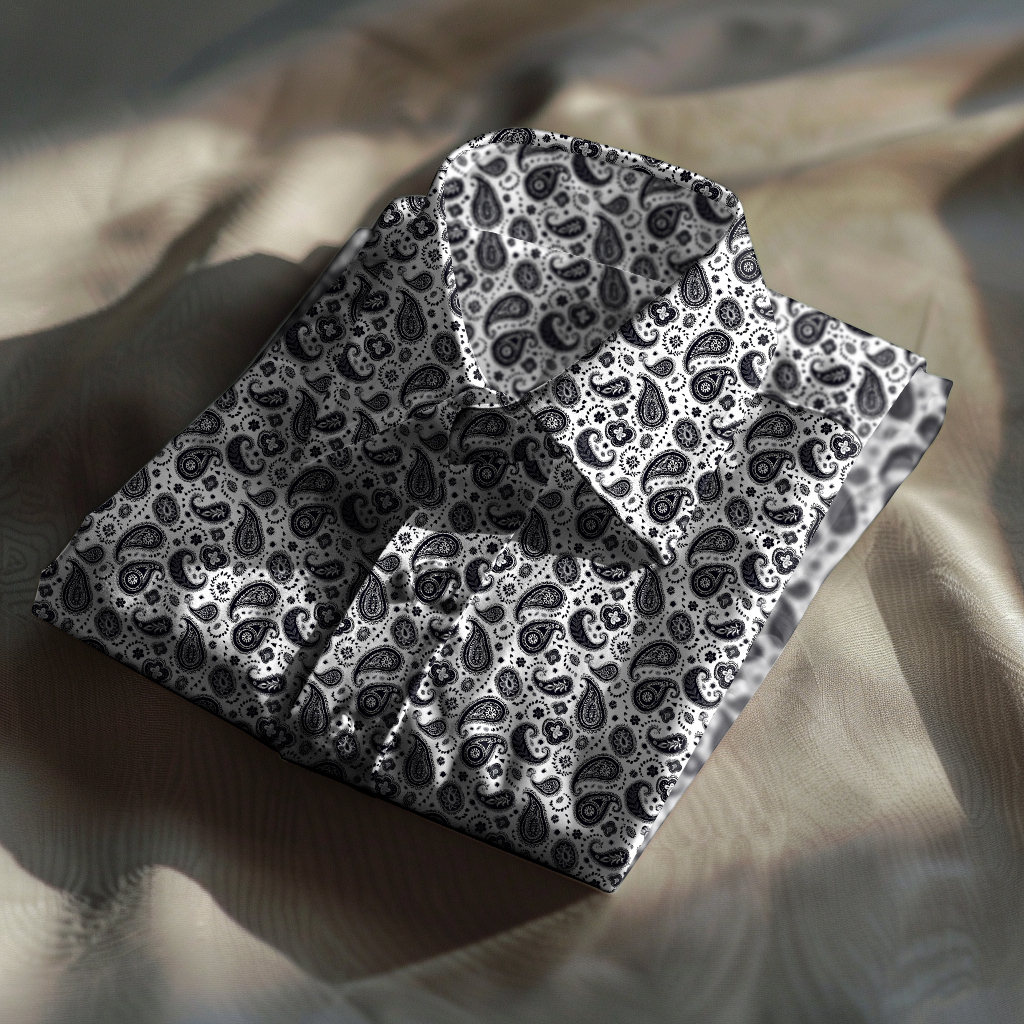 Paisley Western Styles Men fashion 100% Cotton Shirt Premium Fabric