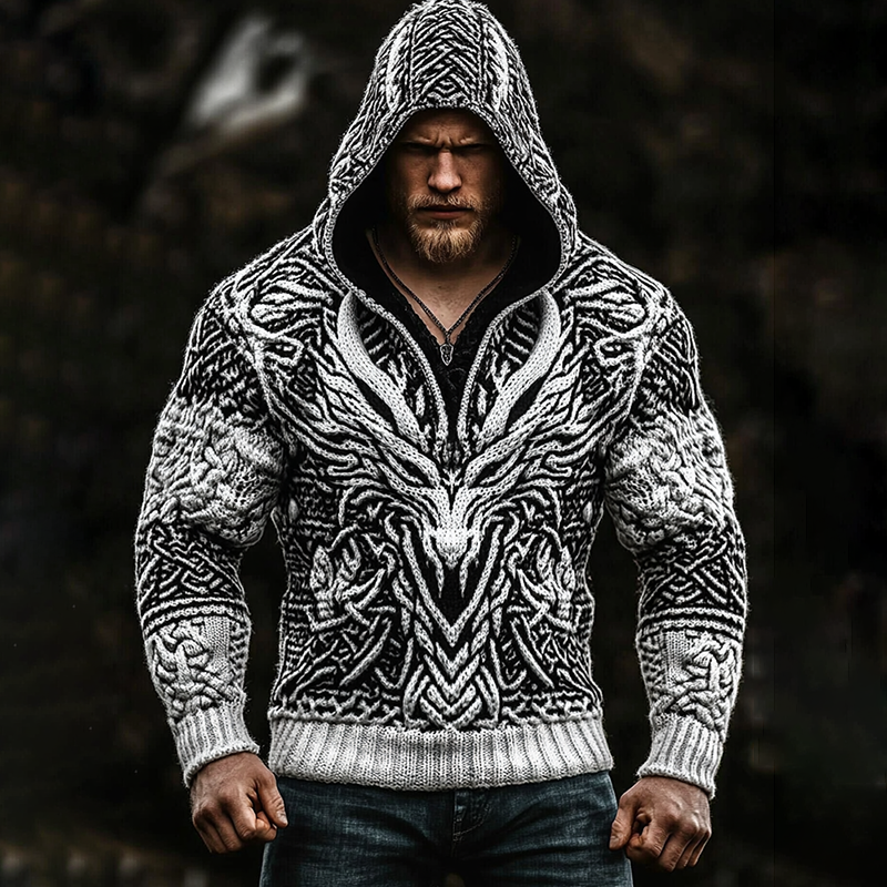 Western Viking Sweater Sweatshirt Men‘s Fashion 