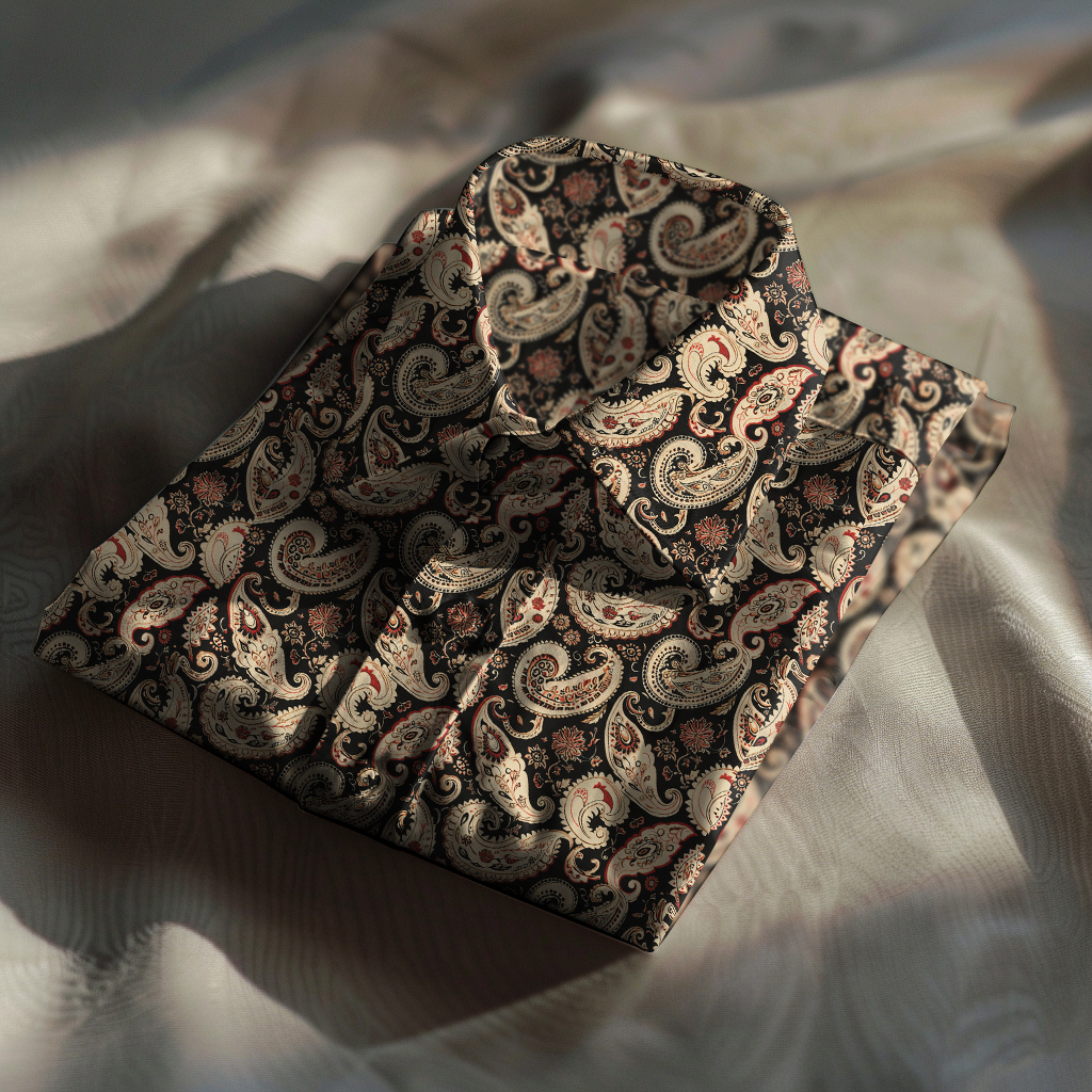 Paisley Western Styles Men fashion 100% Cotton Shirt Premium Fabric