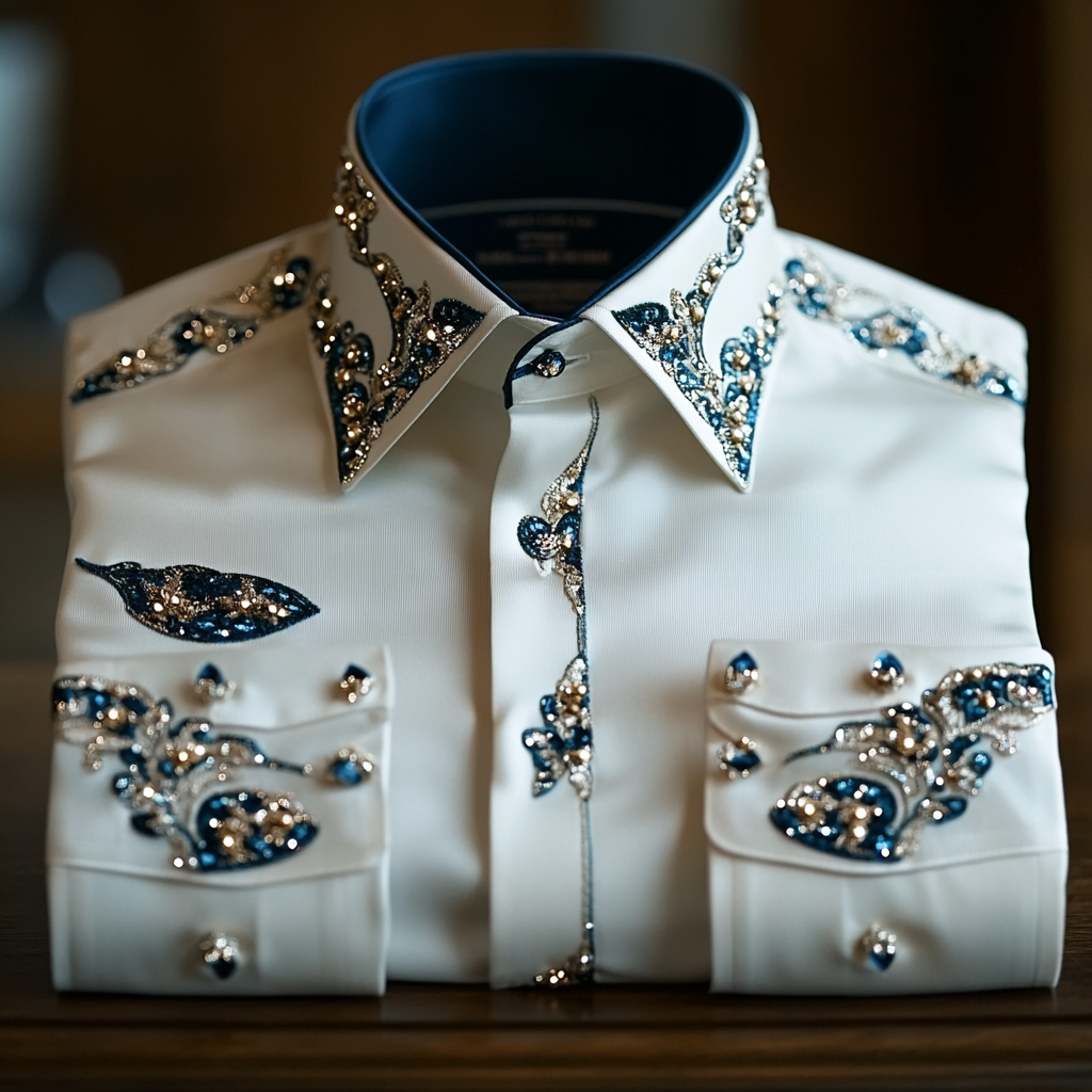 Vip business casual luxury silk versatile men's fashion suit long-sleeved shirt