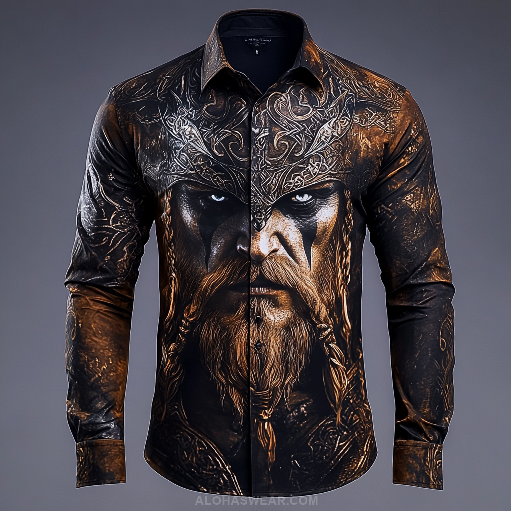 Men's Viking Satin Business Shirt