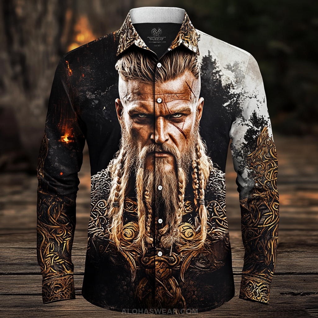 Men's Viking Satin Business Shirt