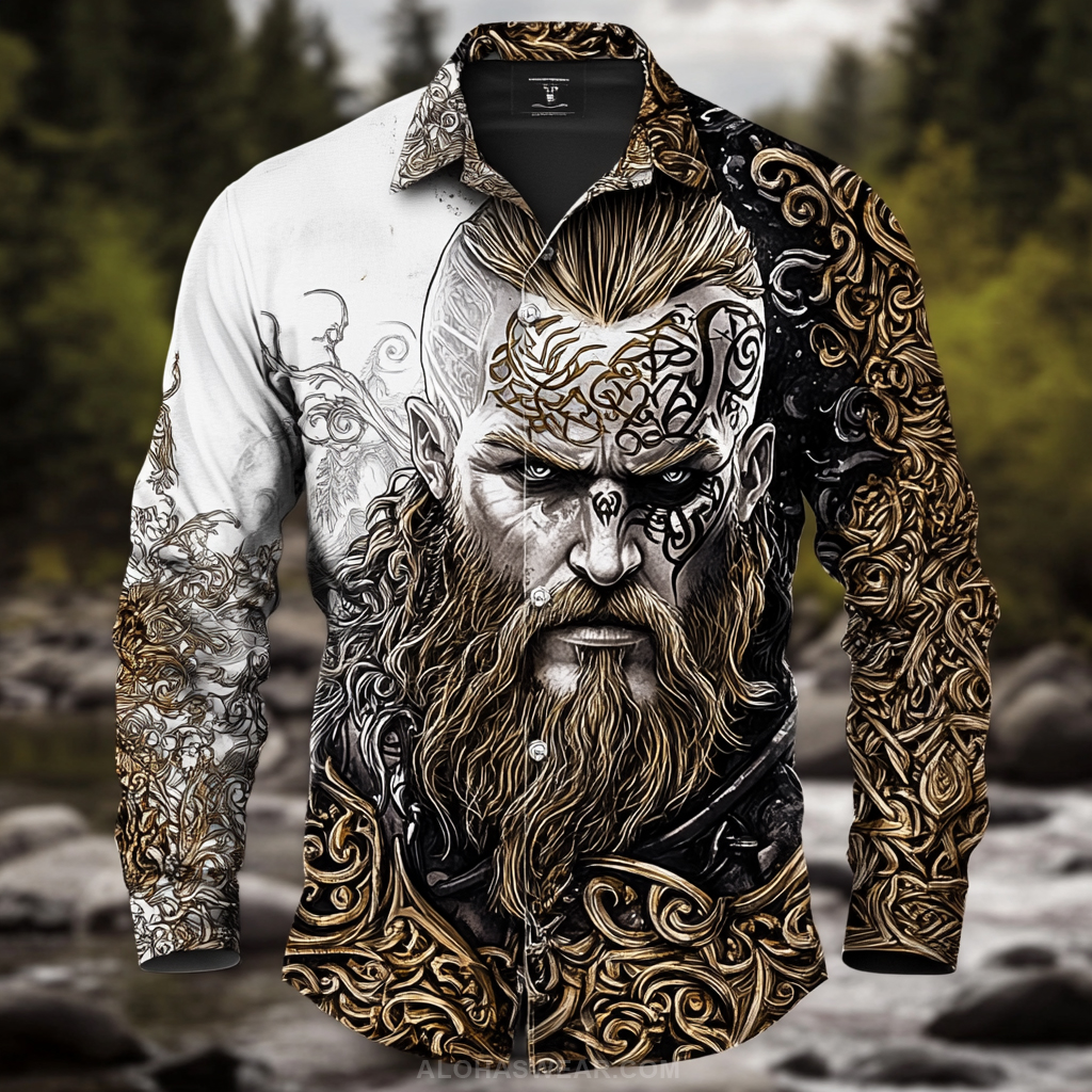Men's Viking Satin Business Shirt