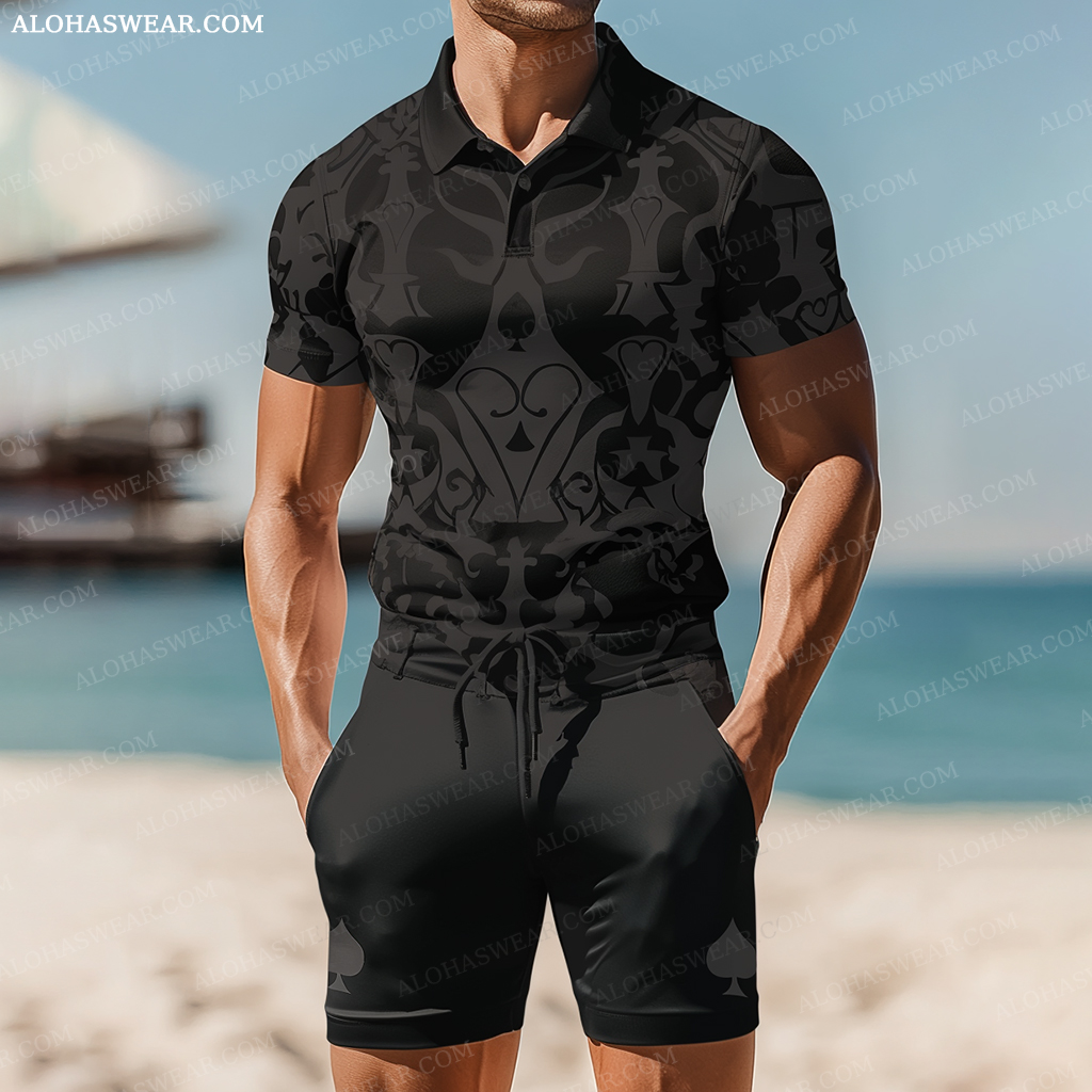 Polo Shirt Set short sleeve high quality high elasticity