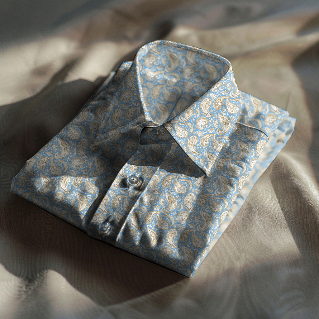 Paisley Western Styles Men fashion 100% Cotton Shirt Premium Fabric