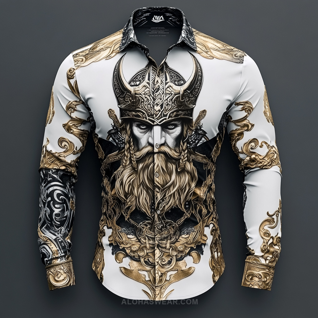 Men's Viking Satin Business Shirt