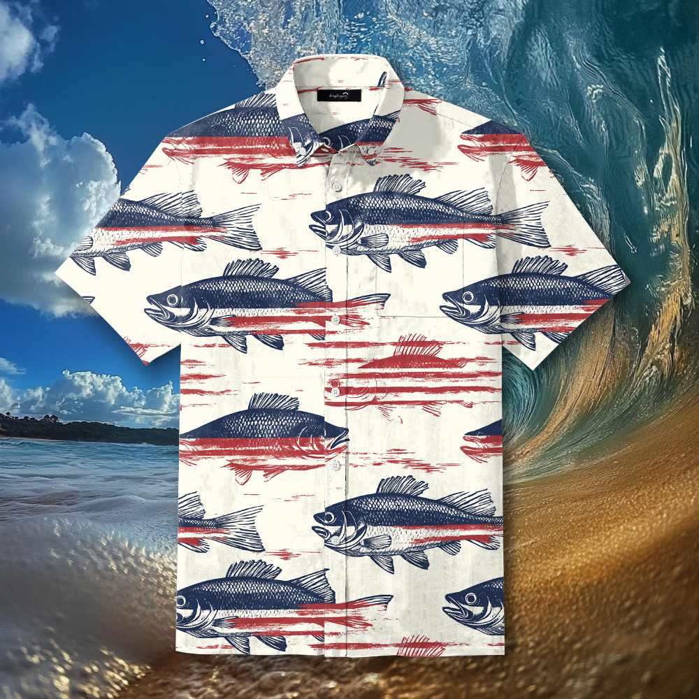 Fish fishing season Elegant Luxury men's fashion high quality Suits shirt