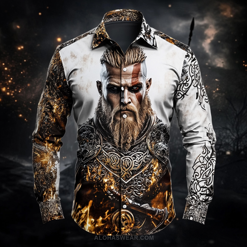 Men's Viking Satin Business Shirt