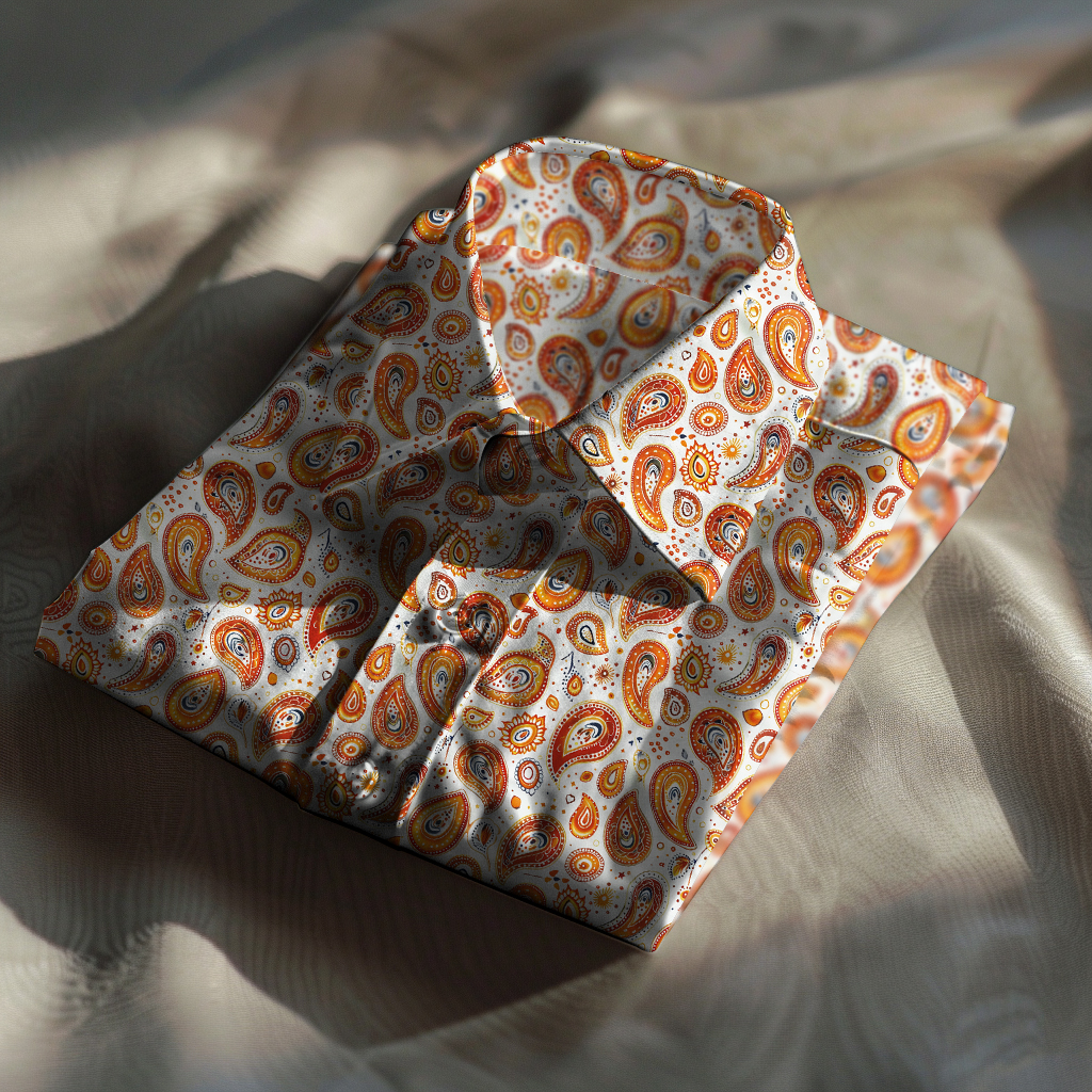 Paisley Western Styles Men fashion 100% Cotton Shirt Premium Fabric