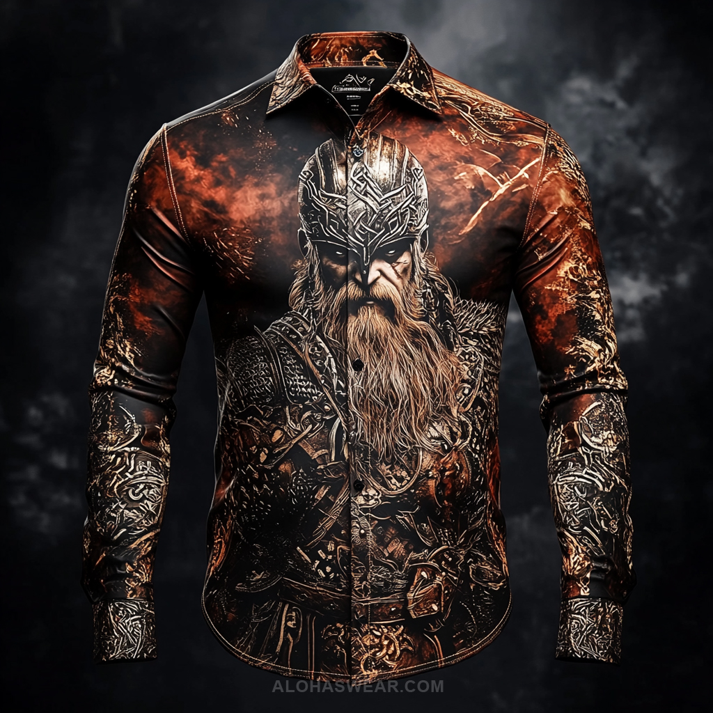 Men's Viking Satin Business Shirt