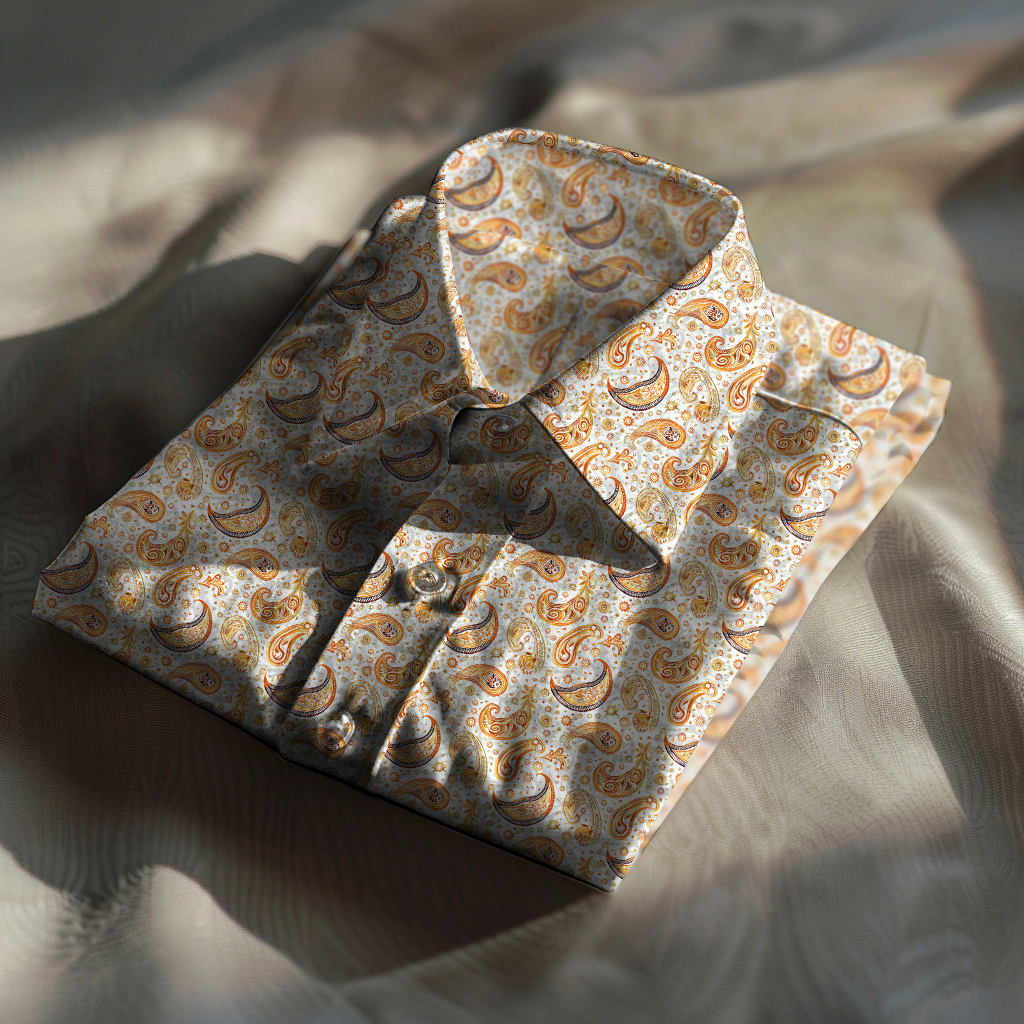 Paisley Western Styles Men fashion 100% Cotton Shirt Premium Fabric