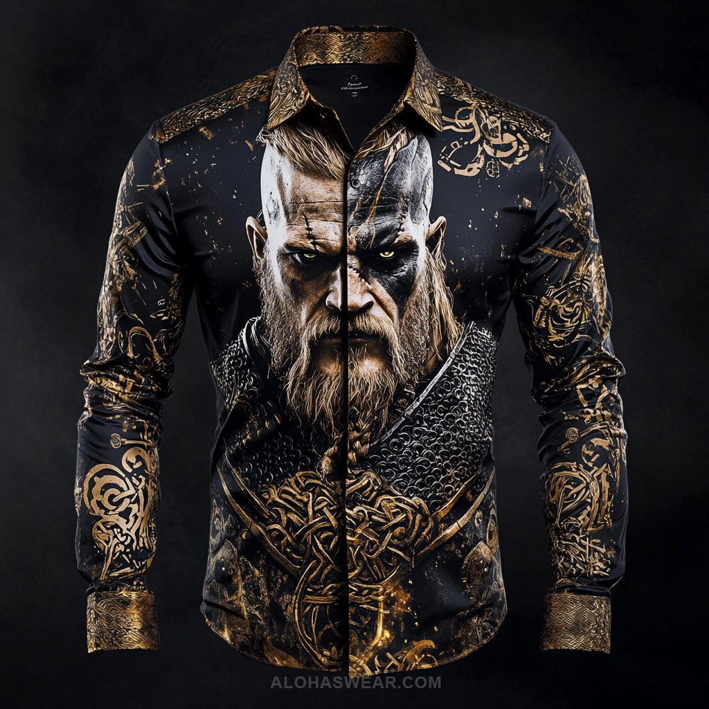 Men's Viking Satin Business Shirt