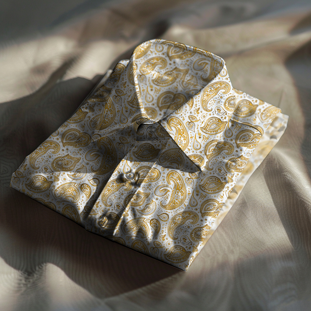 Paisley Western Styles Men fashion 100% Cotton Shirt Premium Fabric