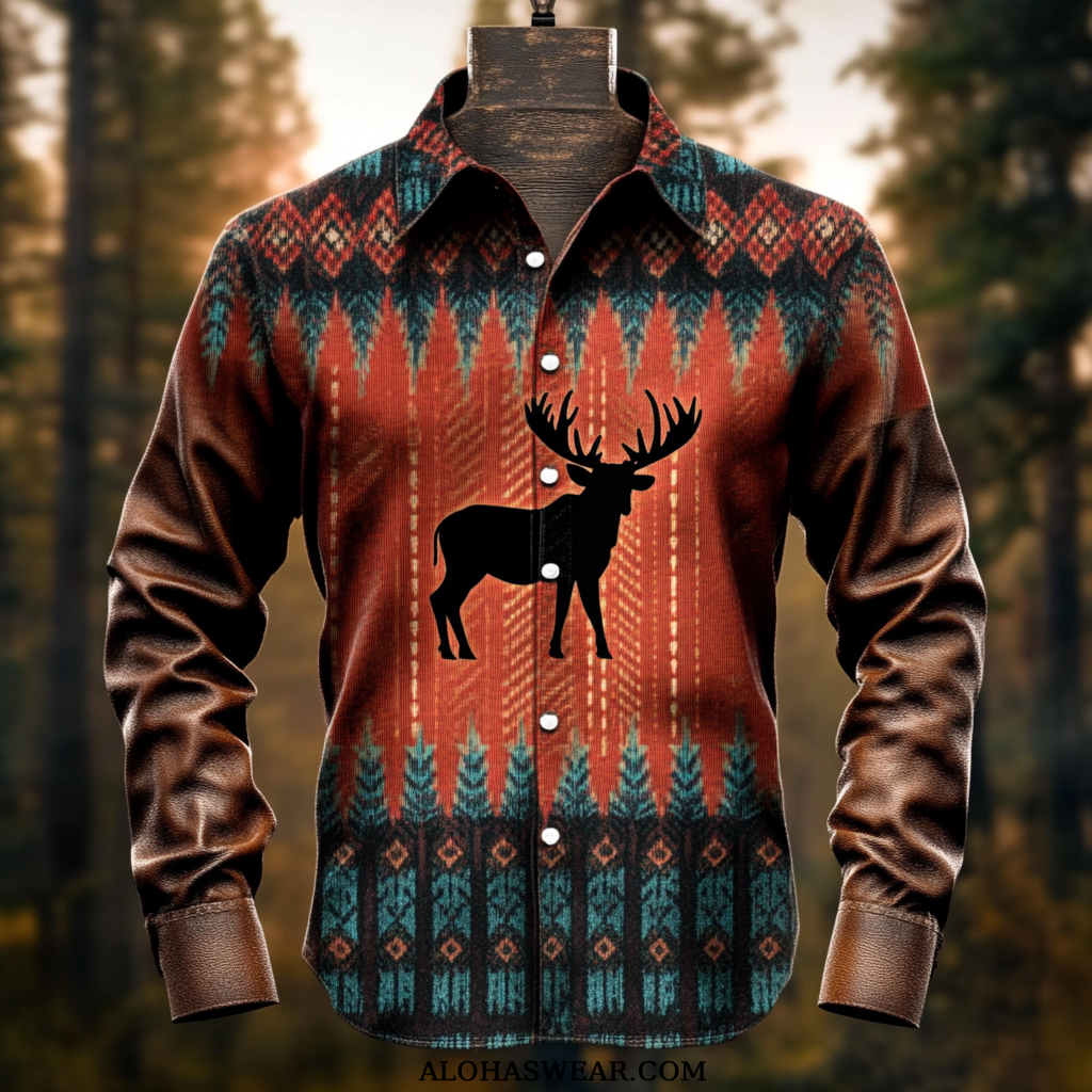 Western Style Men's Shirt Fashion High quality