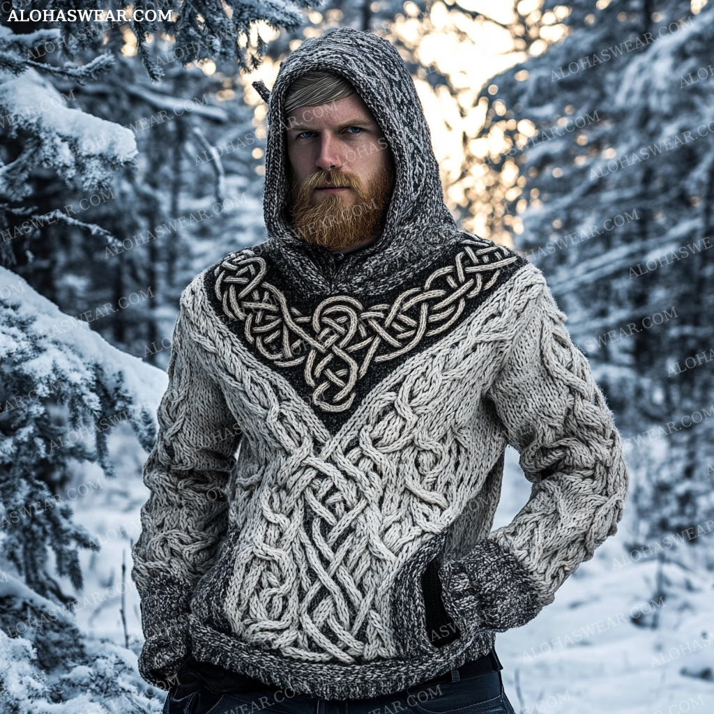 Western Viking Sweater Sweatshirt Men‘s Fashion 