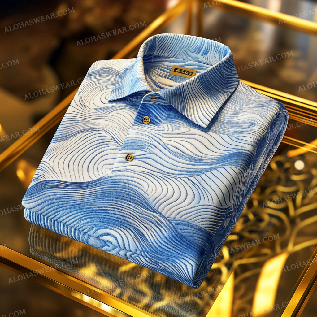 2025 Luxury Waffle Men's Fashion High-end Polo Shirt
